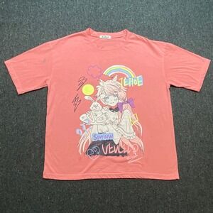 Koala Kawaii Anime Girl Women Large Graphic Tee Oversized Short Sleeve Shirt